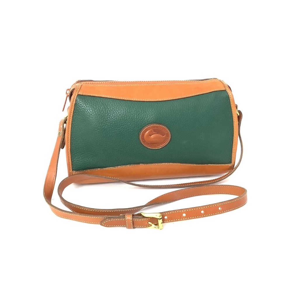 Dooney & Bourke Green and Tan Crossbody Bag